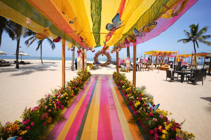 Aisle / Walkway and Ceiling — Mehendi decor — St. Regis